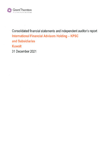 Thumbnail International Financial Advisors Holding Financial Statement 2021