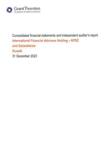 Thumbnail International Financial Advisors Holding Financial Statement 2023