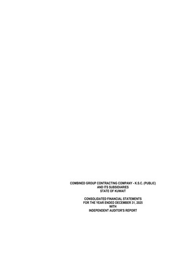 Thumbnail Combined Group Contracting Company  Financial Statement 2025