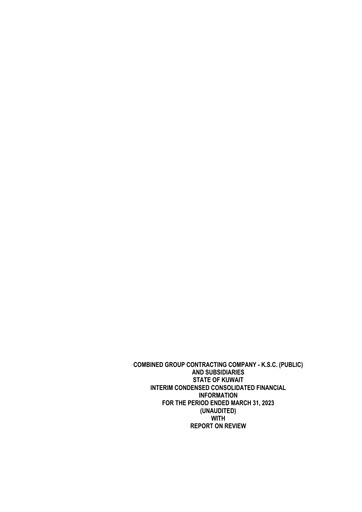 Thumbnail Combined Group Contracting Company  Quarterly Report 2023-q1