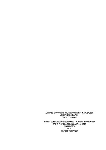 Thumbnail Combined Group Contracting Company  Quarterly Report 2026-q1