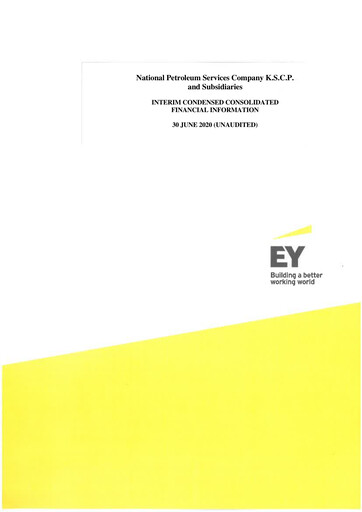 Thumbnail National Petroleum Services Company Half-year Report 2020-h1