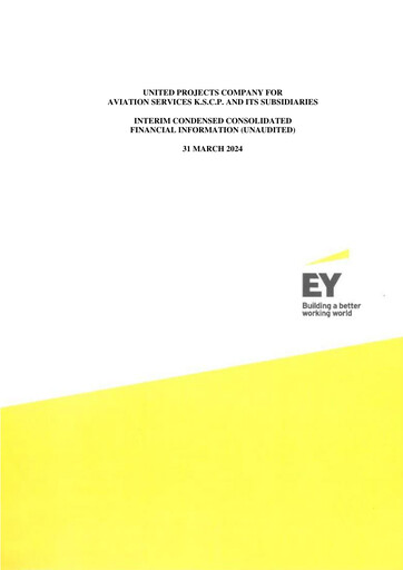 Thumbnail United Projects Company For Aviation Services Quarterly Report 2024-q1