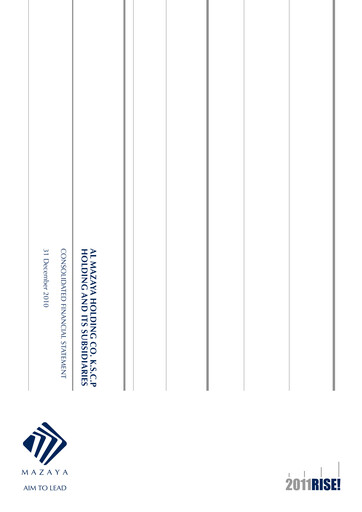 Thumbnail Al-Mazaya Holding Company Financial Statement 2010