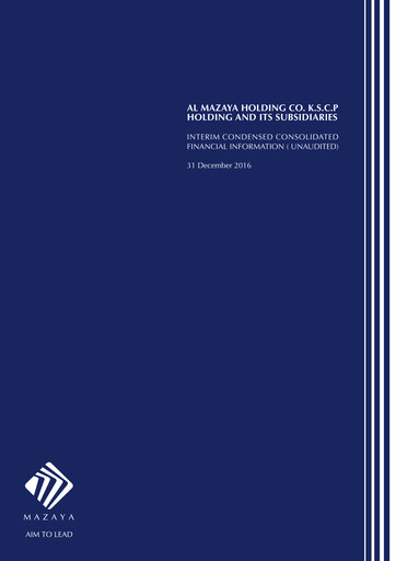Thumbnail Al-Mazaya Holding Company Financial Statement 2016