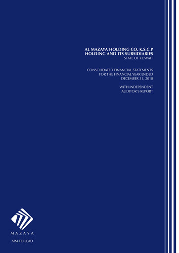 Thumbnail Al-Mazaya Holding Company Financial Statement 2018