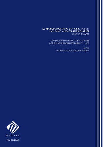 Thumbnail Al-Mazaya Holding Company Financial Statement 2020