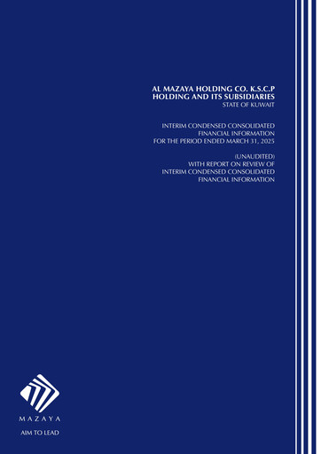 Thumbnail Al-Mazaya Holding Company Quarterly Report 2025-q1