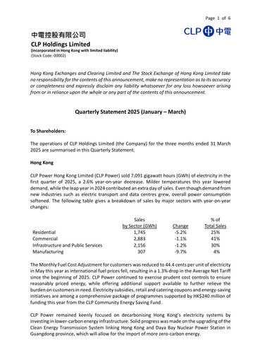 Thumbnail CLP Group
 Quarterly Report 2025-q1