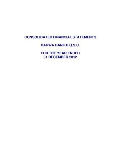 Miniature Dukhan Bank Bilan financier 2012