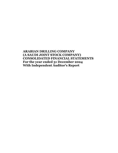 Thumbnail Arabian Drilling Company Financial Statement 2024