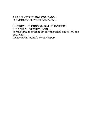 Thumbnail Arabian Drilling Company Quarterly Report 2024-q2
