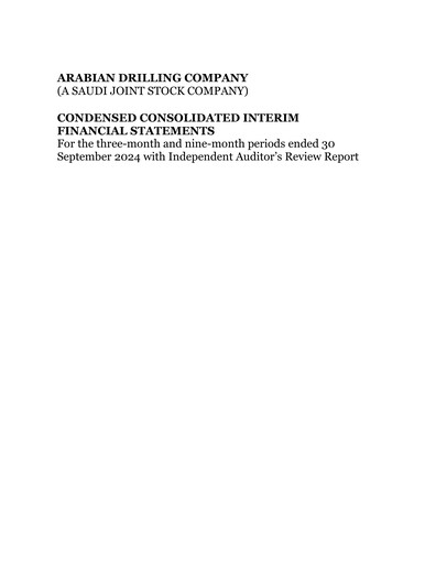 Thumbnail Arabian Drilling Company Quarterly Report 2024-q3