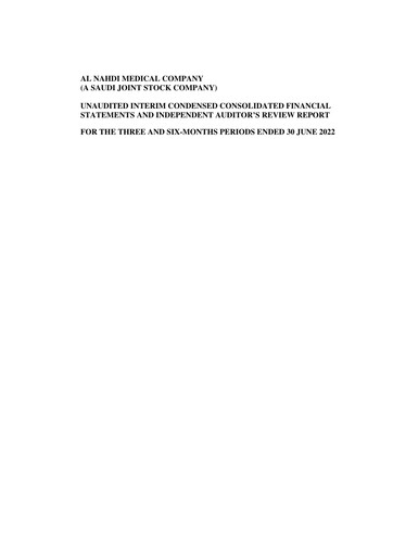 Thumbnail Nahdi Medical Company Financial Statement 2022-h1