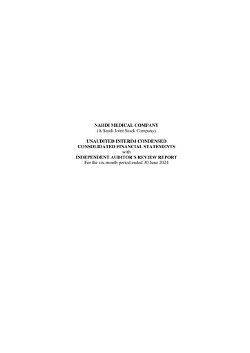 Thumbnail Nahdi Medical Company Financial Statement 2024-h1