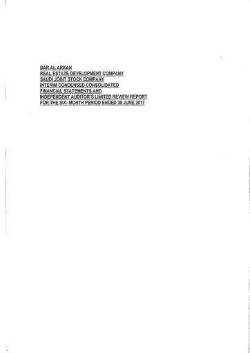 Thumbnail Dar Al Arkan Real Estate Development Company Financial Statement 2017-h1