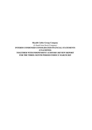 Thumbnail Riyadh Cables Group Company Quarterly Report 2025-q1