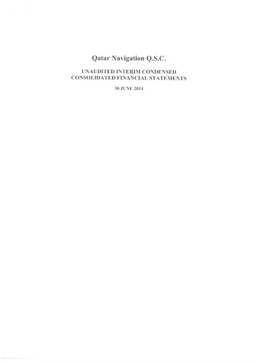 Vorschaubild Milaha - Qatar Navigation Finanzmitteilung 2014-h1