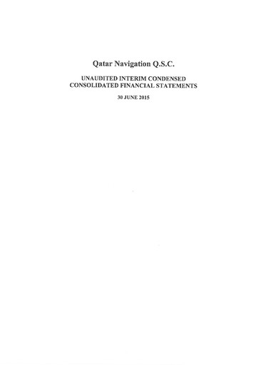 Vorschaubild Milaha - Qatar Navigation Finanzmitteilung 2015-h1