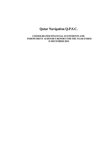 Vorschaubild Milaha - Qatar Navigation Finanzmitteilung 2024