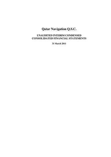Thumbnail Milaha - Qatar Navigation Quarterly Report 2011-q1