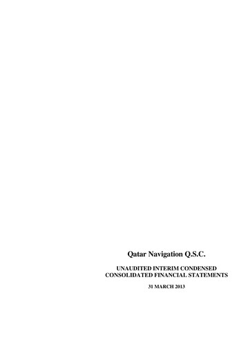 Thumbnail Milaha - Qatar Navigation Quarterly Report 2013-q1