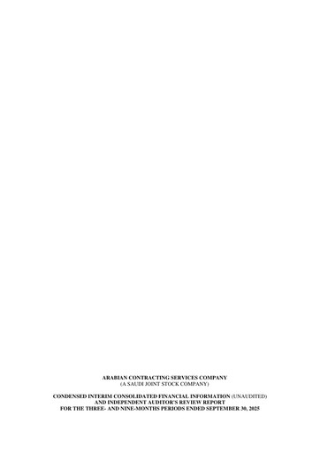 Thumbnail Arabian Contracting Services Company Quarterly Report 2025-q3