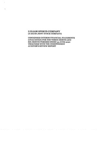 Thumbnail Leejam Sports Company Financial Statement 2020-h1