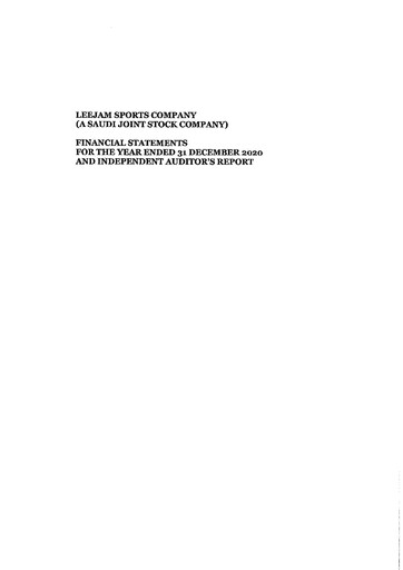 Thumbnail Leejam Sports Company Financial Statement 2020
