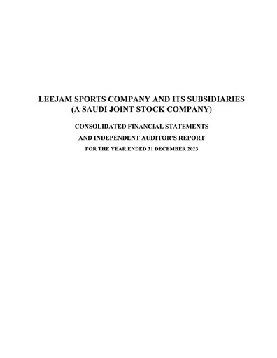 Thumbnail Leejam Sports Company Financial Statement 2023