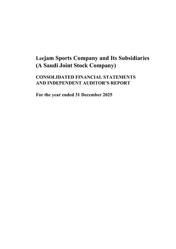 Thumbnail Leejam Sports Company Financial Statement 2025