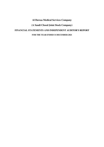 Thumbnail Al-Dawaa Medical Services Company Financial Statement 2021