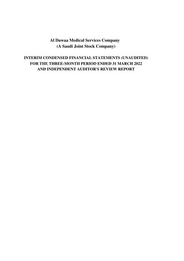 Thumbnail Al-Dawaa Medical Services Company Financial Statement 2022-q1