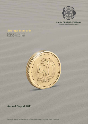 Thumbnail Saudi Cement Company Annual Report 2011