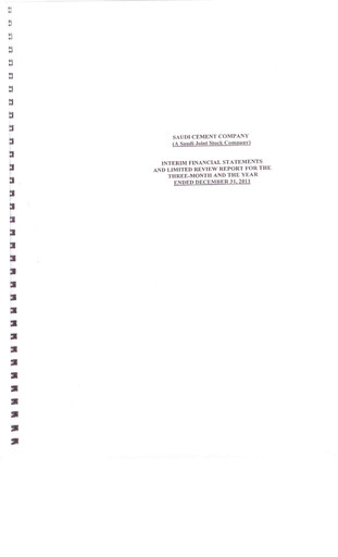 Thumbnail Saudi Cement Company Financial Statement 2011
