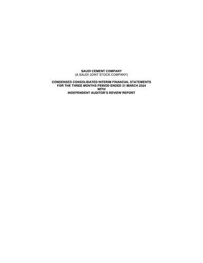 Thumbnail Saudi Cement Company Quarterly Report 2024-q1
