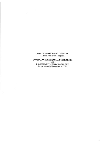 Thumbnail BinDawood Financial Statement 2021