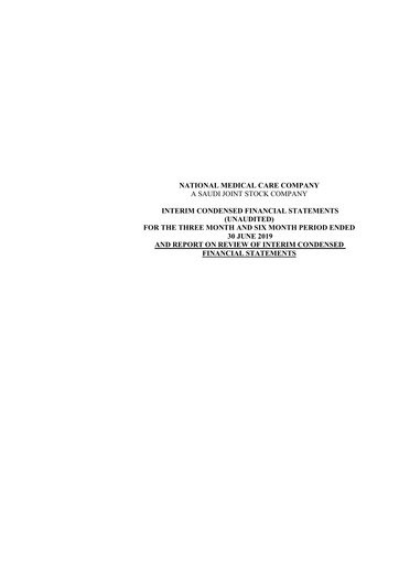 Thumbnail National Medical Care Company Financial Statement 2019-h1