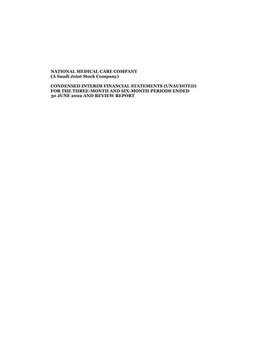 Thumbnail National Medical Care Company Financial Statement 2022-h1
