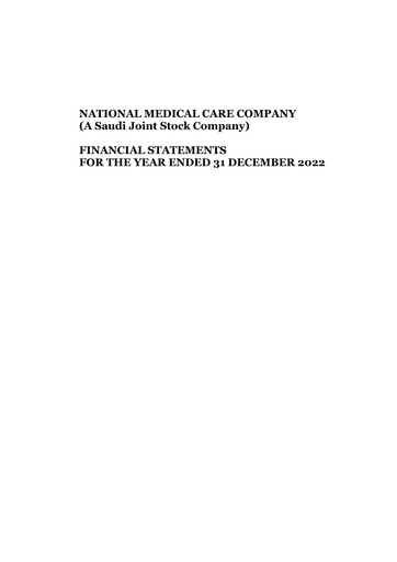Thumbnail National Medical Care Company Financial Statement 2022
