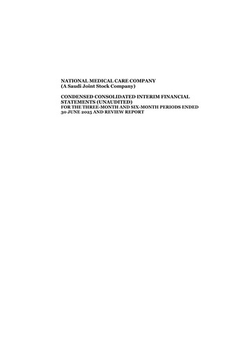 Thumbnail National Medical Care Company Financial Statement 2025-h1