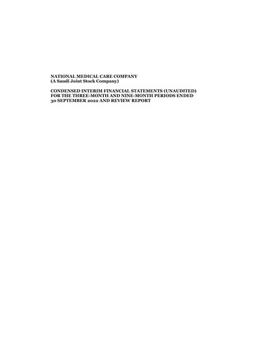 Thumbnail National Medical Care Company Quarterly Report 2022-q3