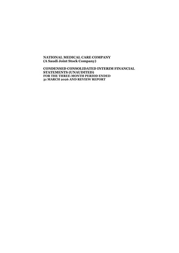 Thumbnail National Medical Care Company Quarterly Report 2026-q1