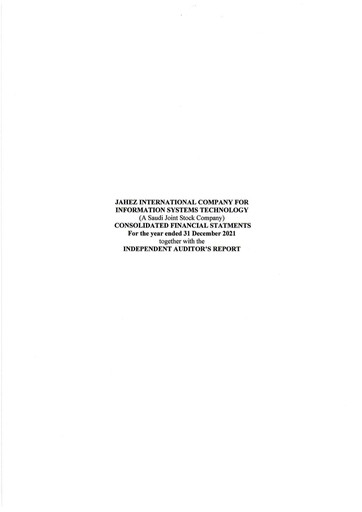 Thumbnail Jahez International Company for Information Systems Technology Financial Statement 2021
