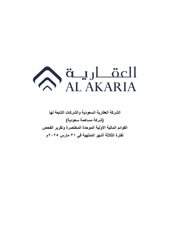 Miniature Saudi Real Estate Company (Al Akaria) Rapport trimestriel 2025-q1
