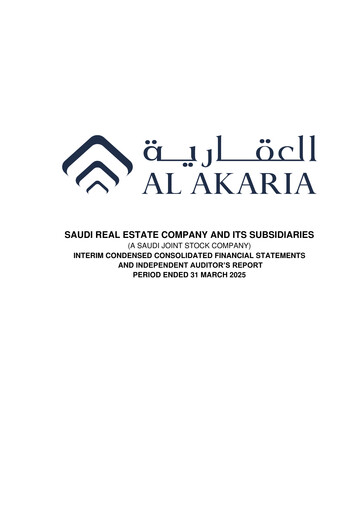 Miniature Saudi Real Estate Company (Al Akaria) Rapport trimestriel 2025-q1