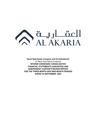 Miniature Saudi Real Estate Company (Al Akaria) Rapport trimestriel 2025-q3