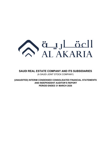Miniature Saudi Real Estate Company (Al Akaria) Rapport trimestriel 2026-q1