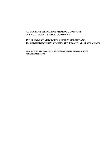 Thumbnail Al Masane Al Kobra Mining Company Financial Statement 2025-9m