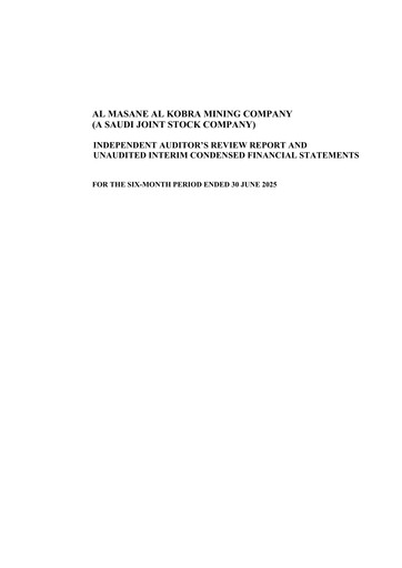 Thumbnail Al Masane Al Kobra Mining Company Financial Statement 2025-h1